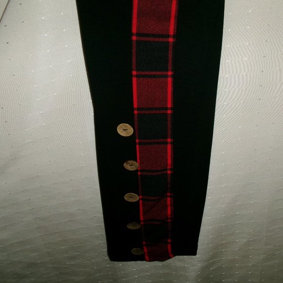 ROSEGAL WOMENS RED/BLACK LEGGINGS SIZE 1X BRAND NEW - Picture 4 of 4